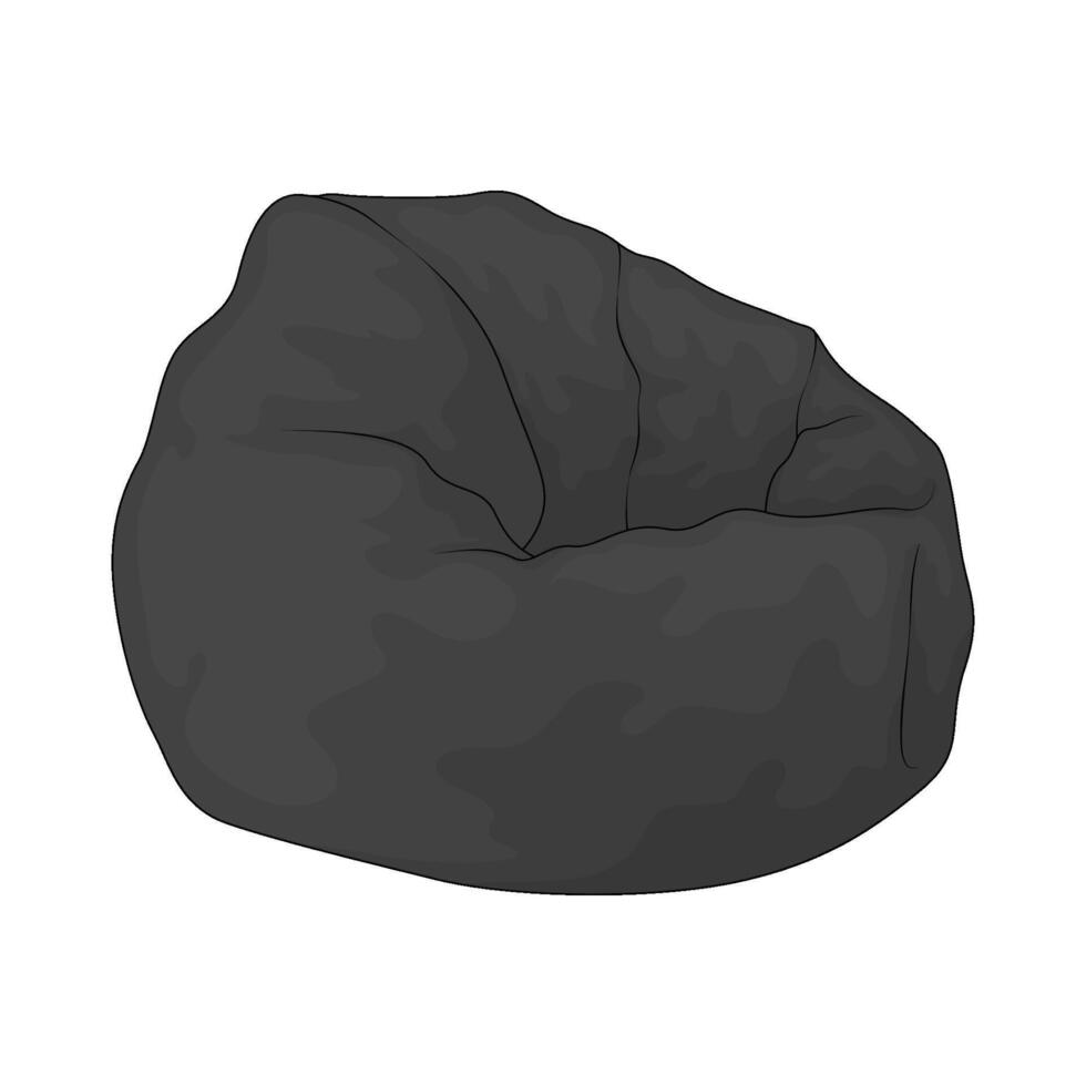 black bean bag vector