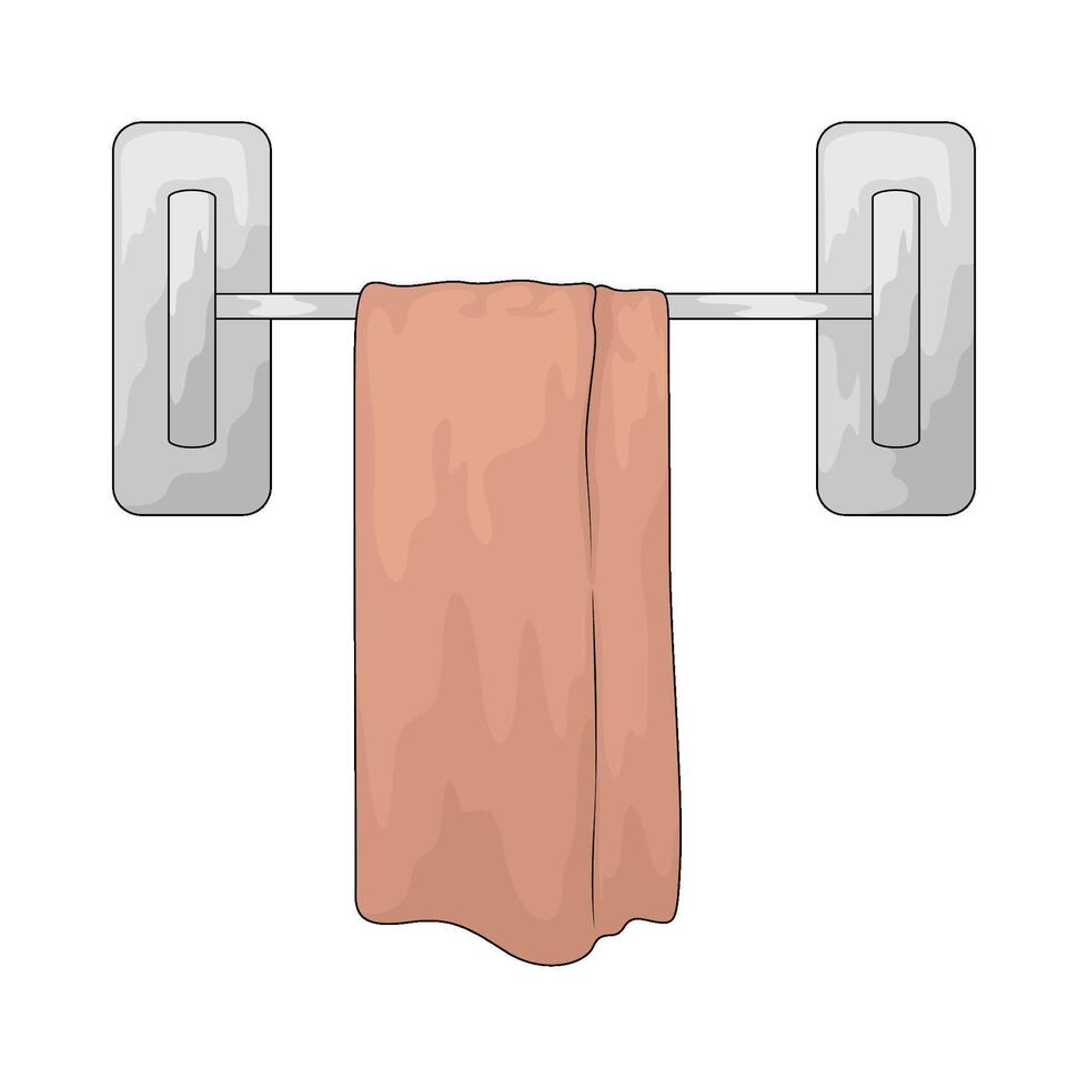 stainless steel towel rack vector
