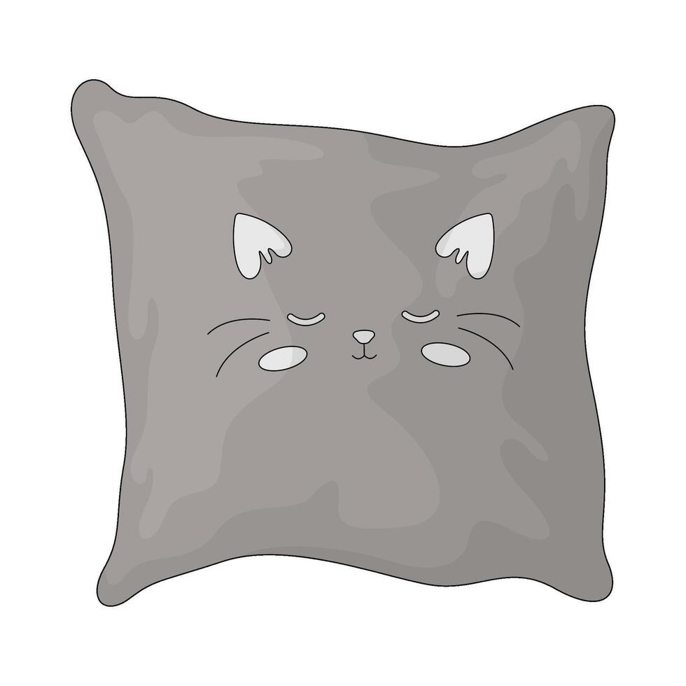cute pillow illustration vector