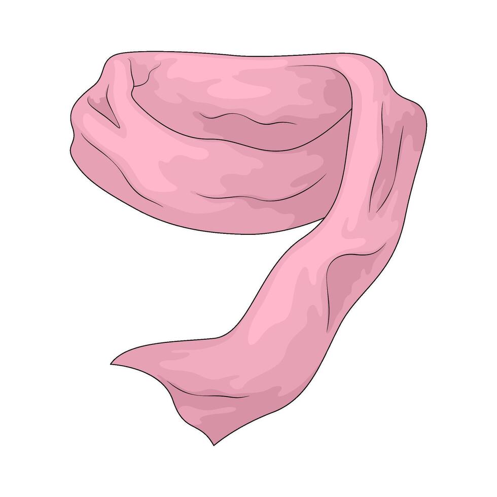 pink winter scarf vector