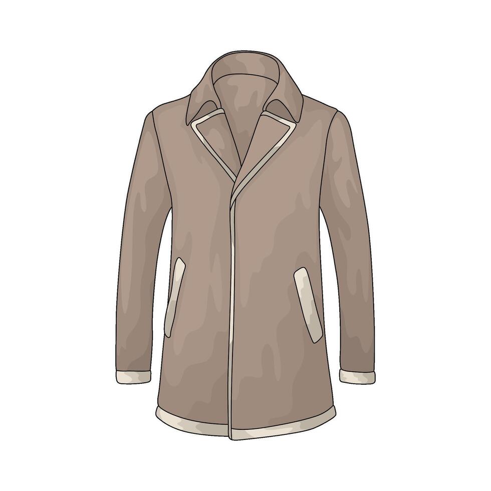 trench coat illustration vector