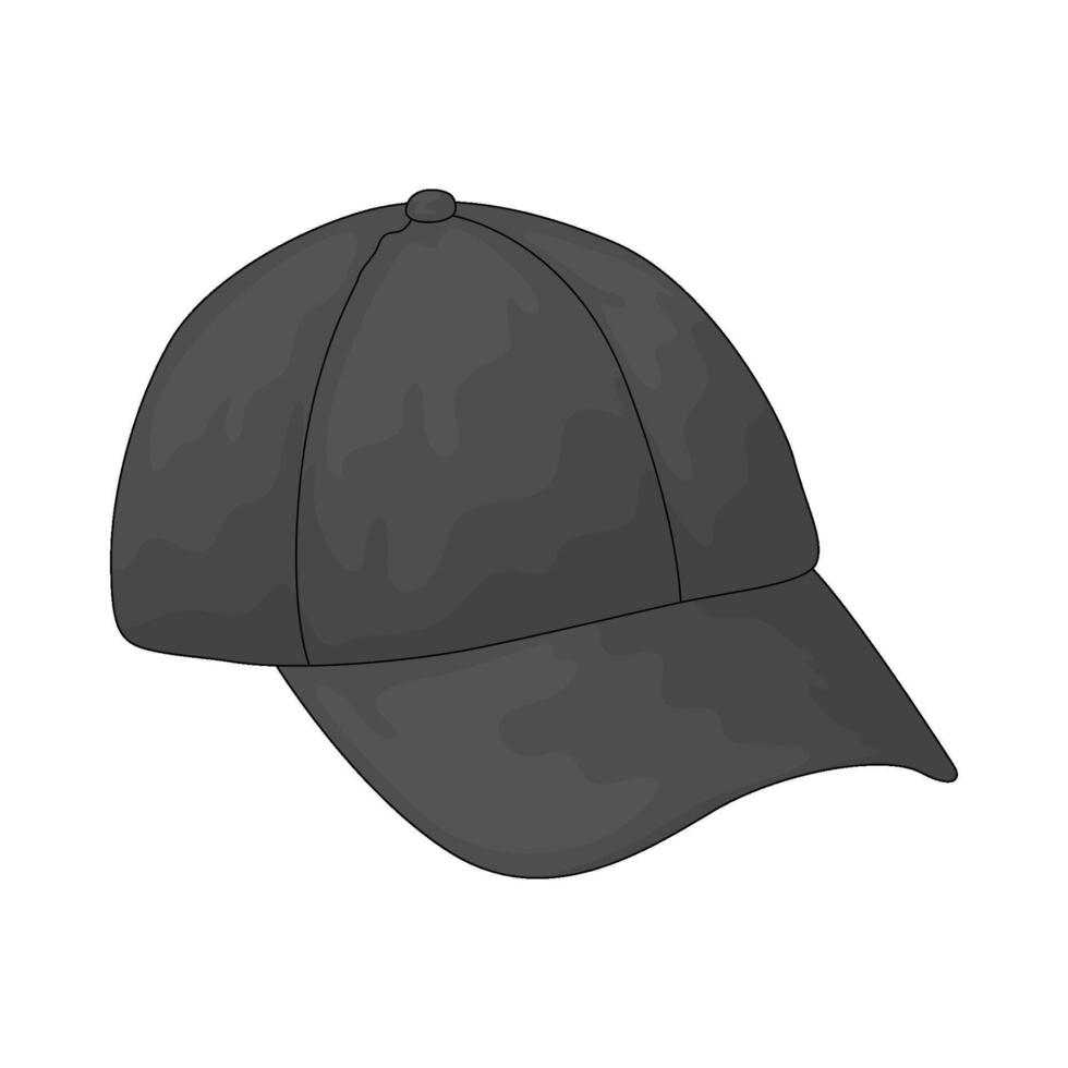 black baseball cap vector