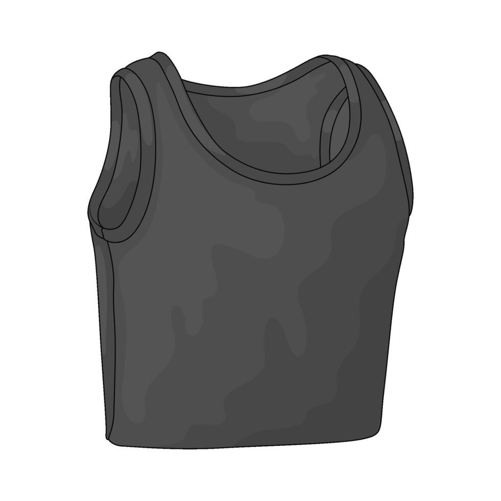 Black Tank top vector