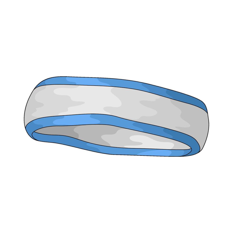 white and blue headband vector