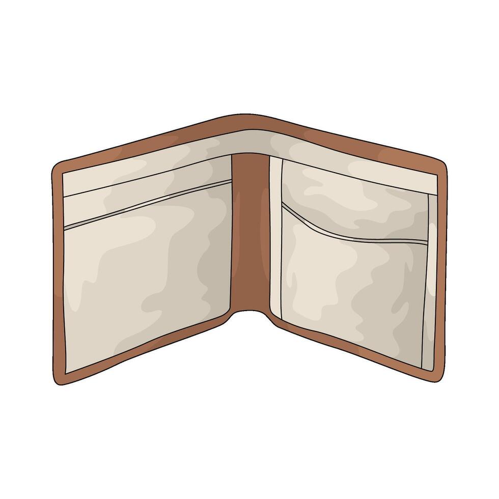 open empty wallet vector