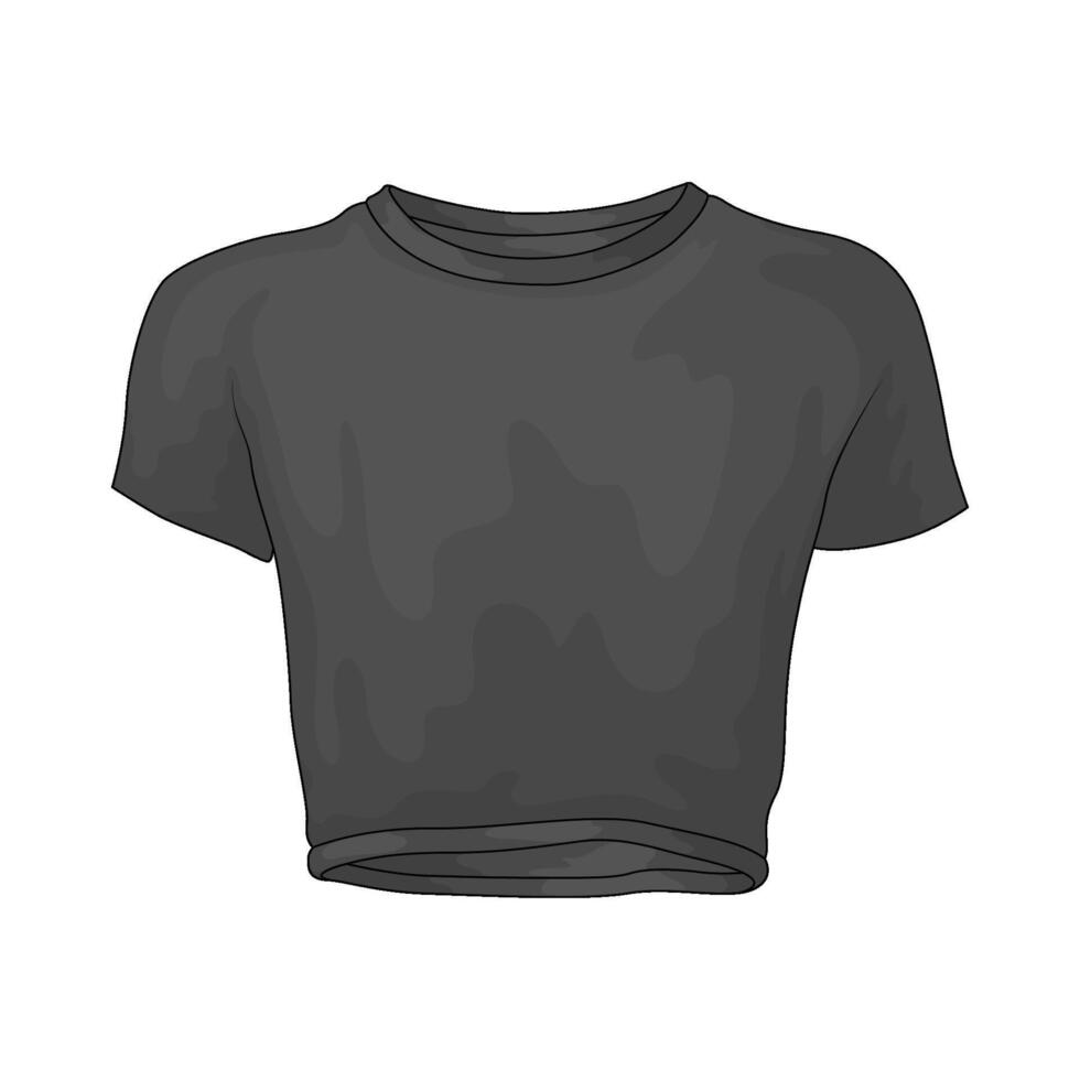 black crop top vector