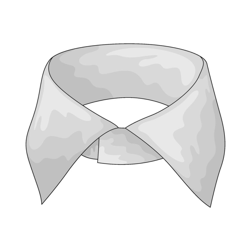 simple white collar vector