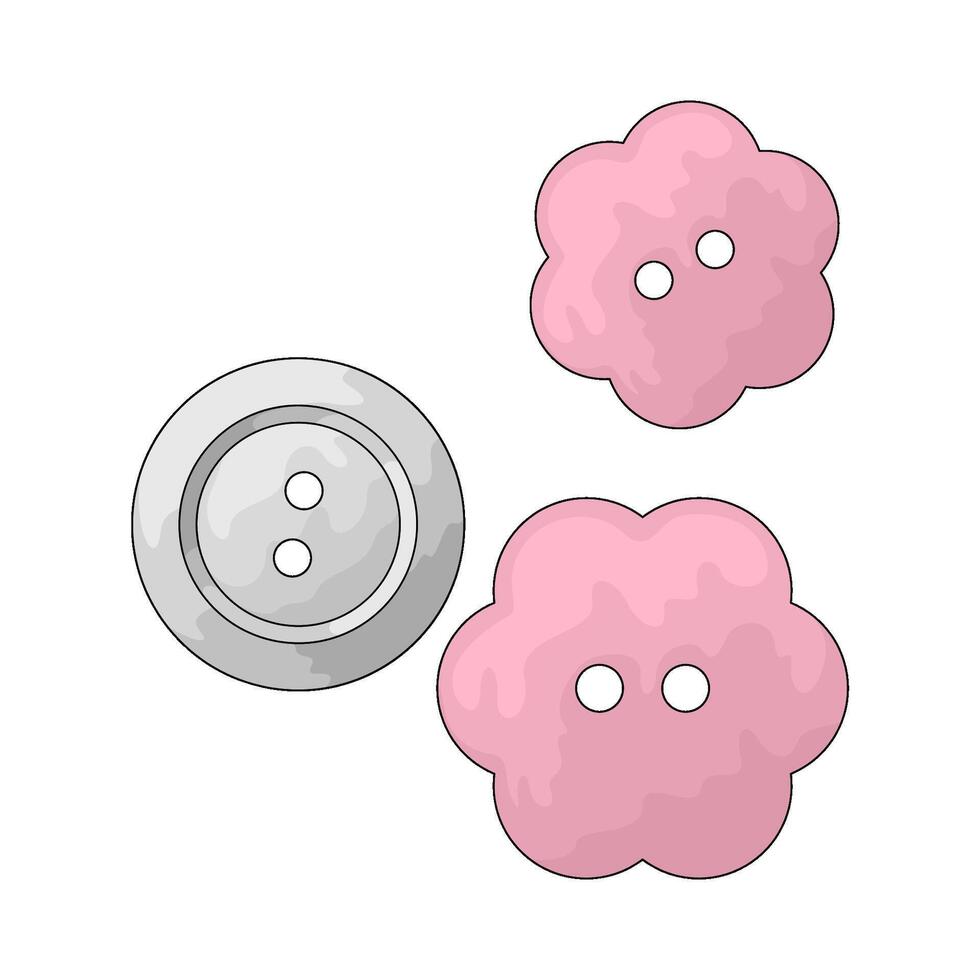 pink and white button vector