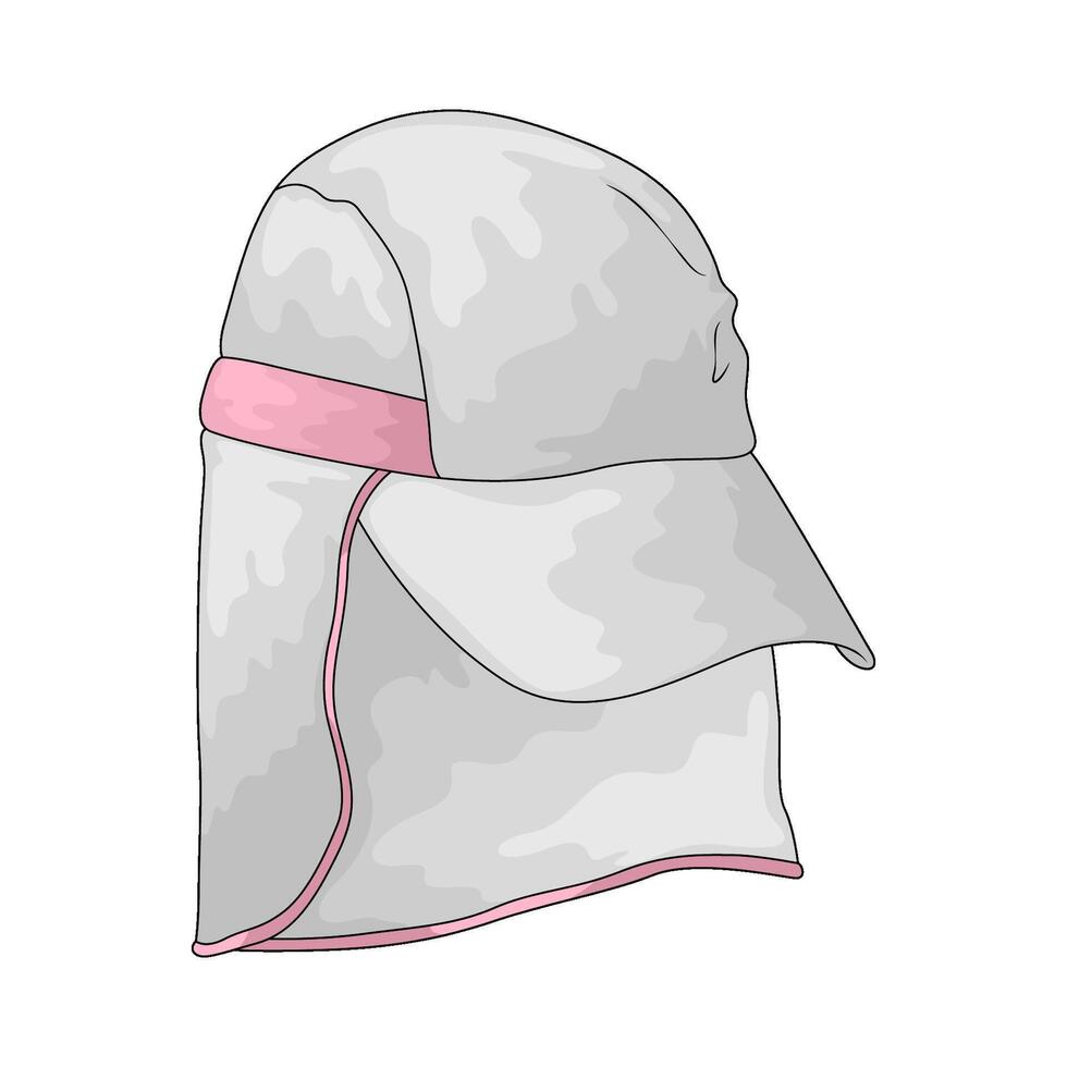 white sun hat vector