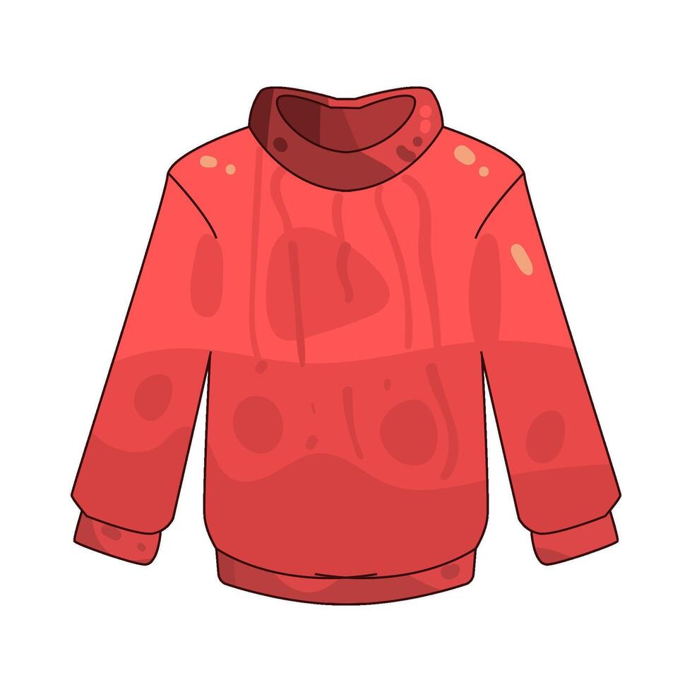 red sweater illustration vector