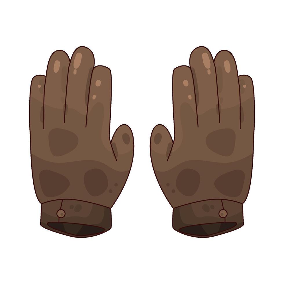 simple winter gloves vector