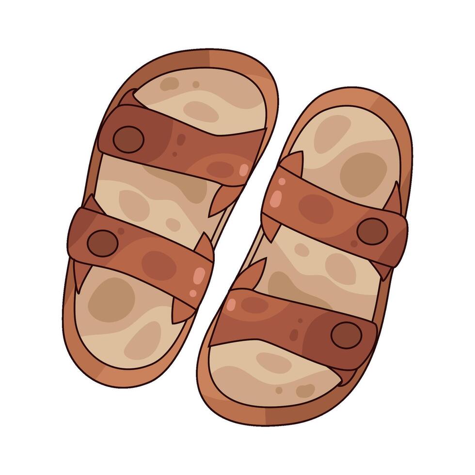 Simple sandals illustration vector