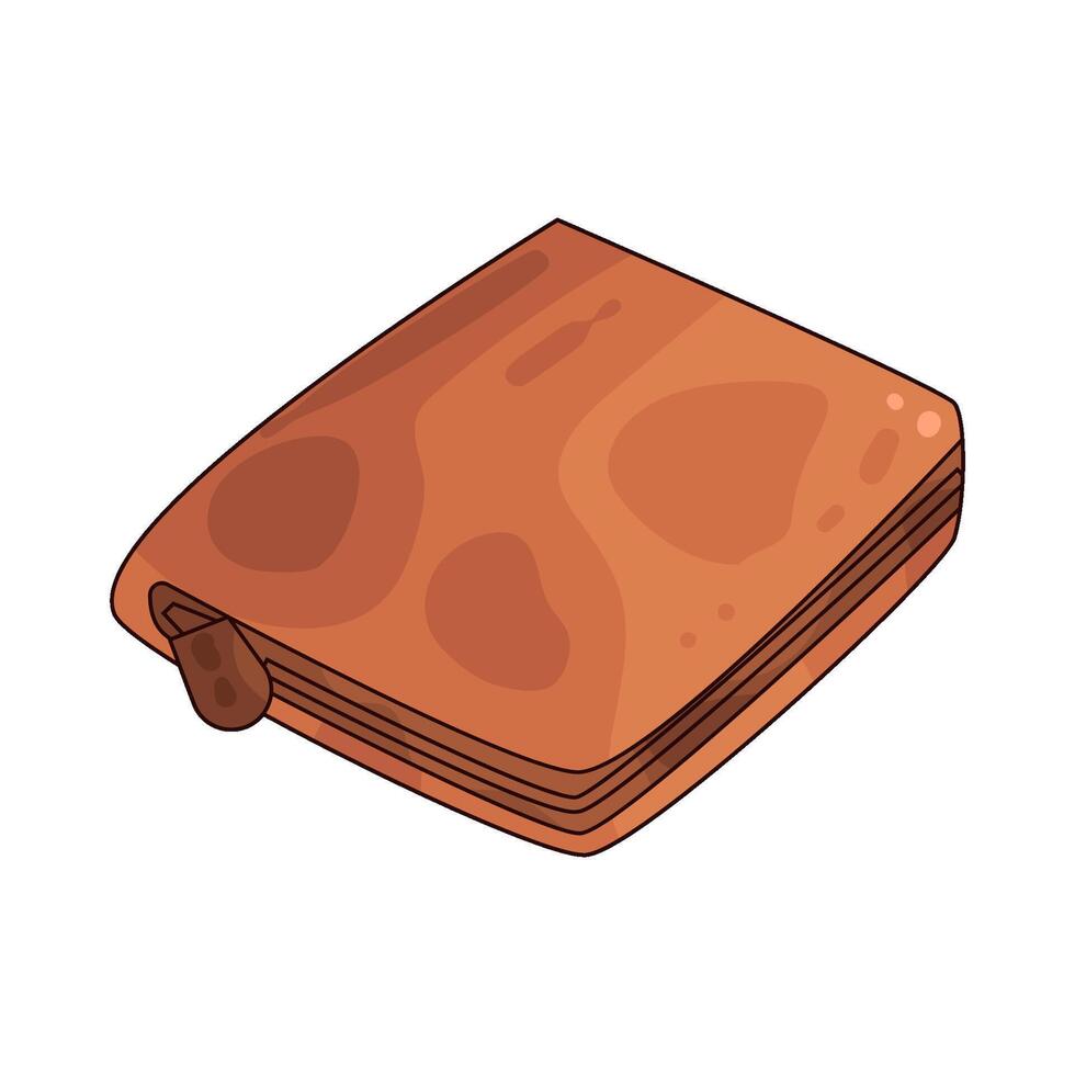 simple leather wallet vector