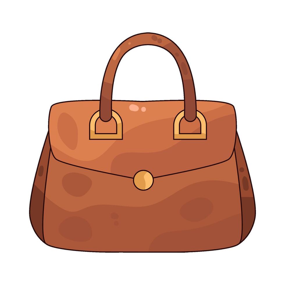 luxury leather handbag illustration vector