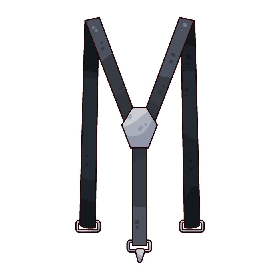 black Suspenders illustration vector