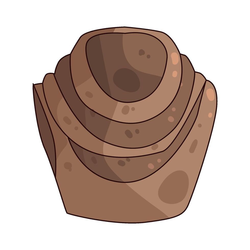 Brown Cowl Neck vector