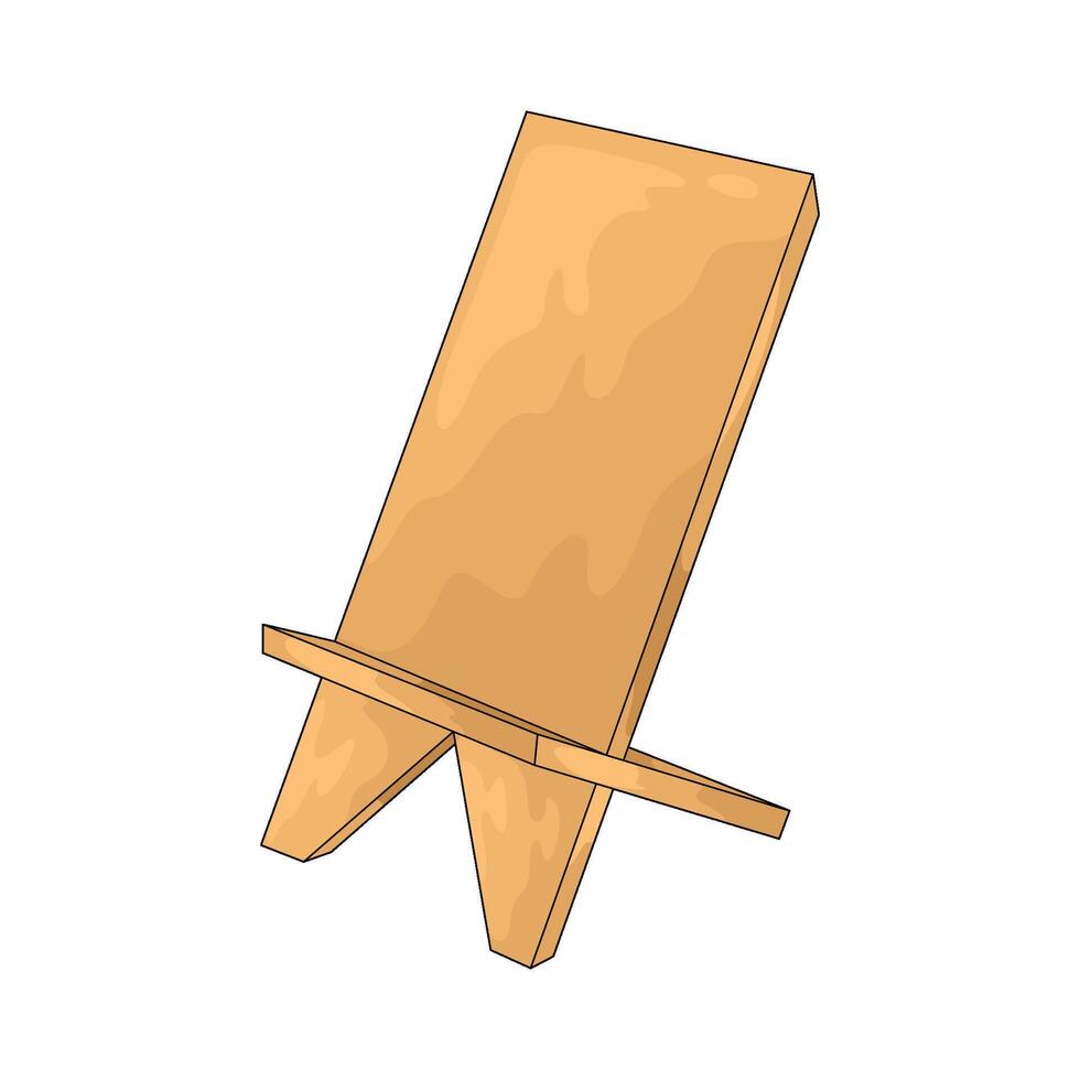 wooden phone holder vector