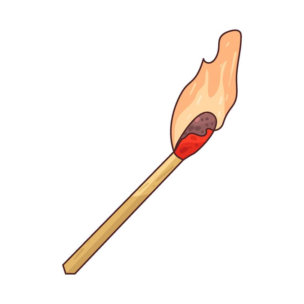 illustration of a matchstick vector