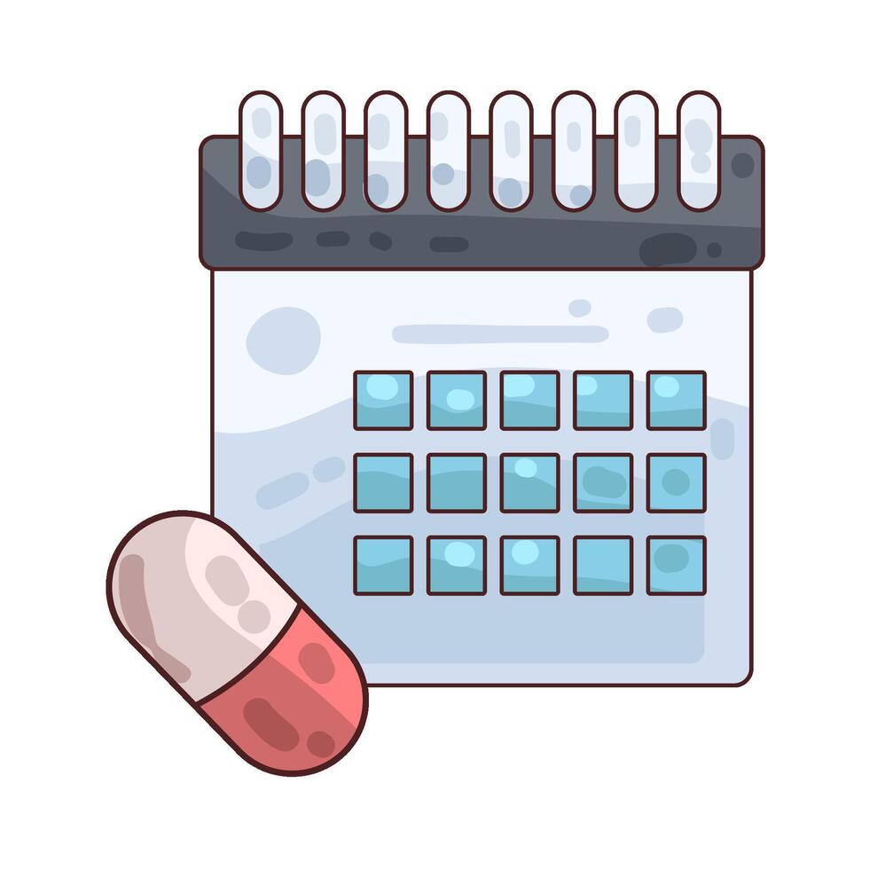 medication schedule illustration vector