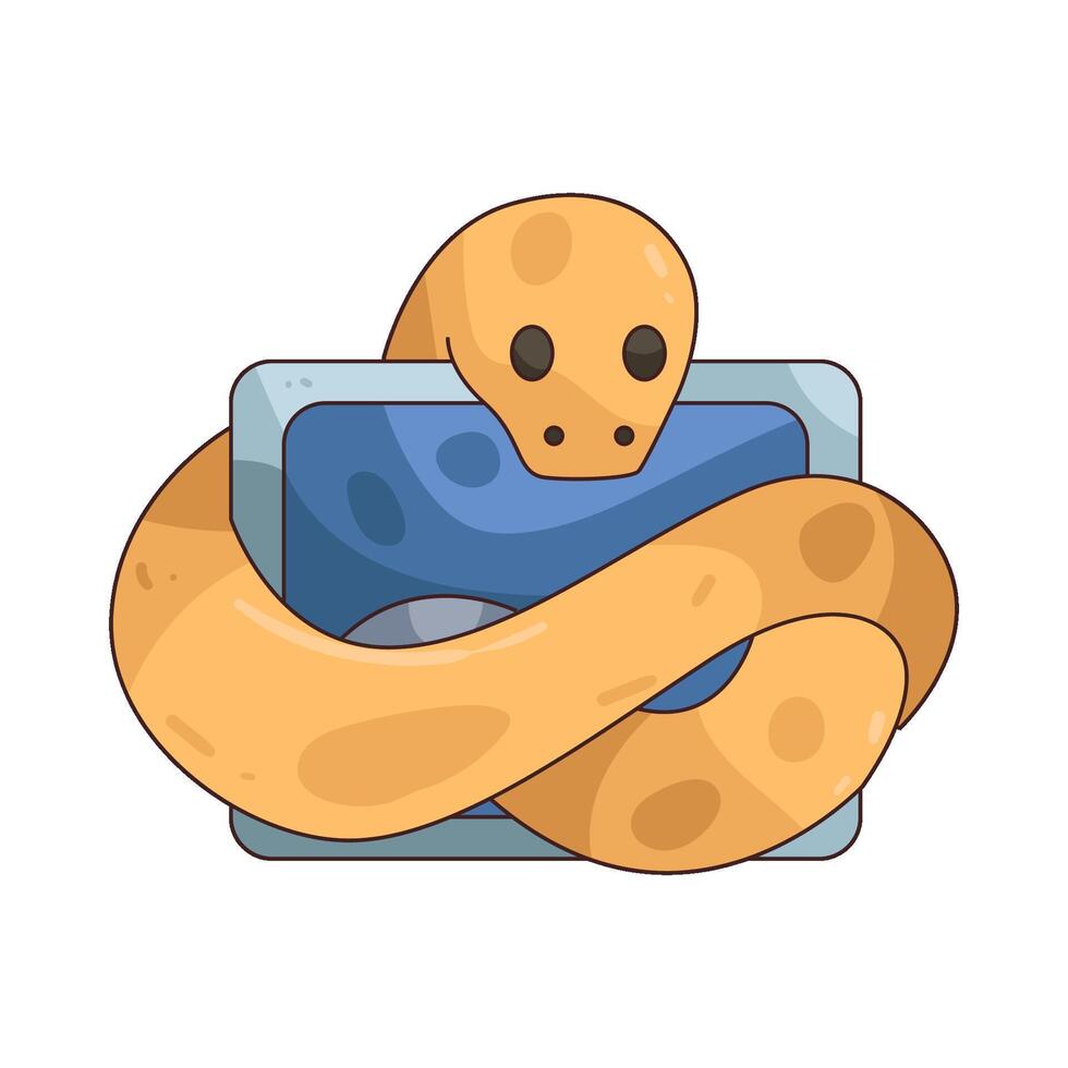 Web Python illustration vector