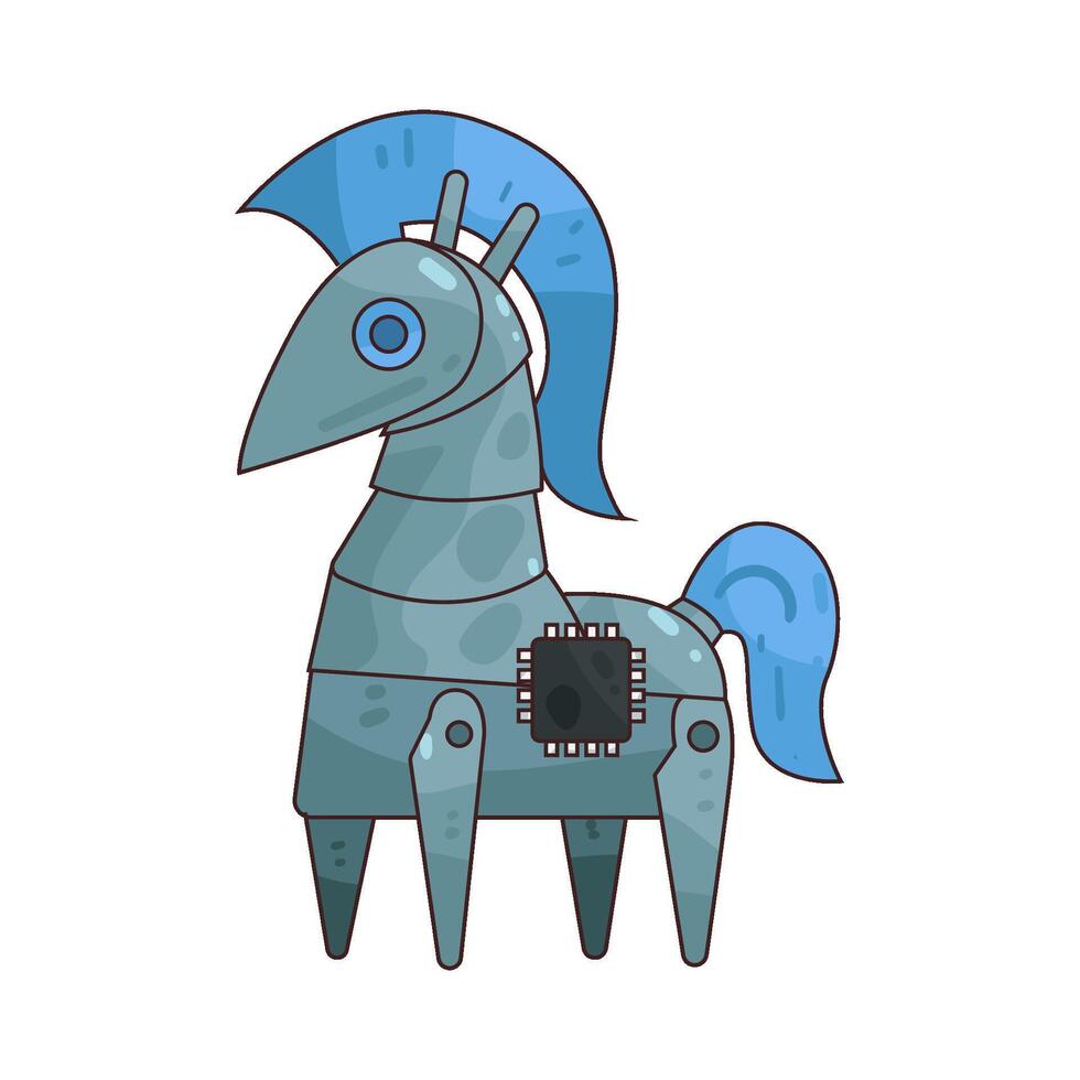 digital trojan horse vector