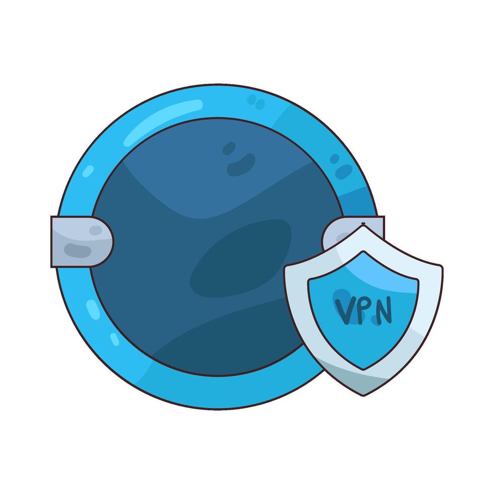 illustration of vpn shield vector