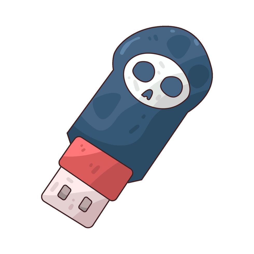usb hack illustration vector