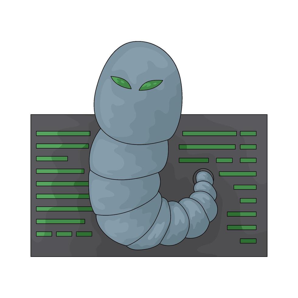 illustration of web worm vector