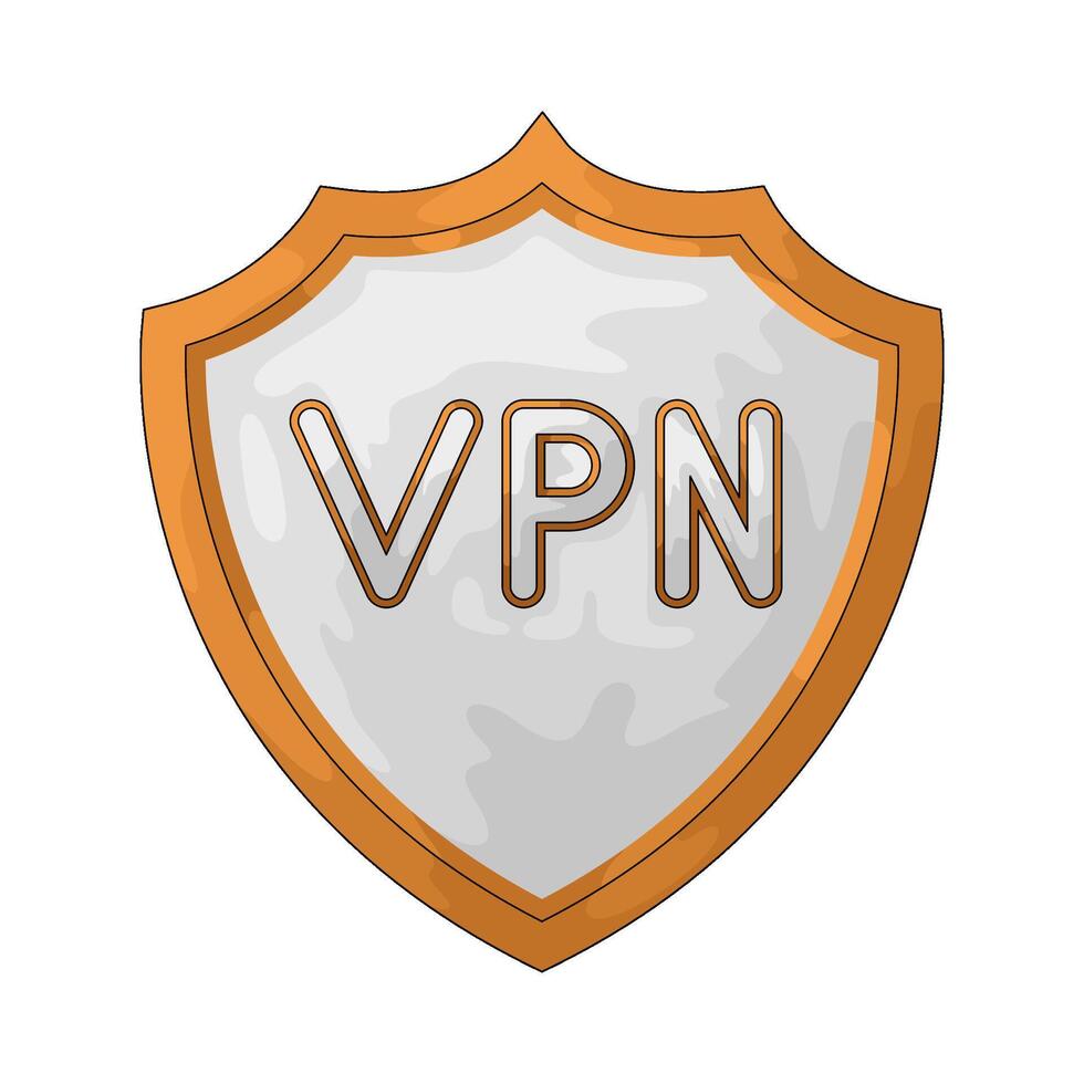 VPN shield illustration vector