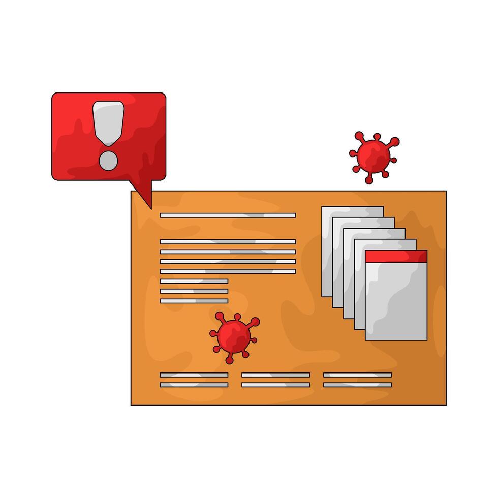 web virus illustration vector