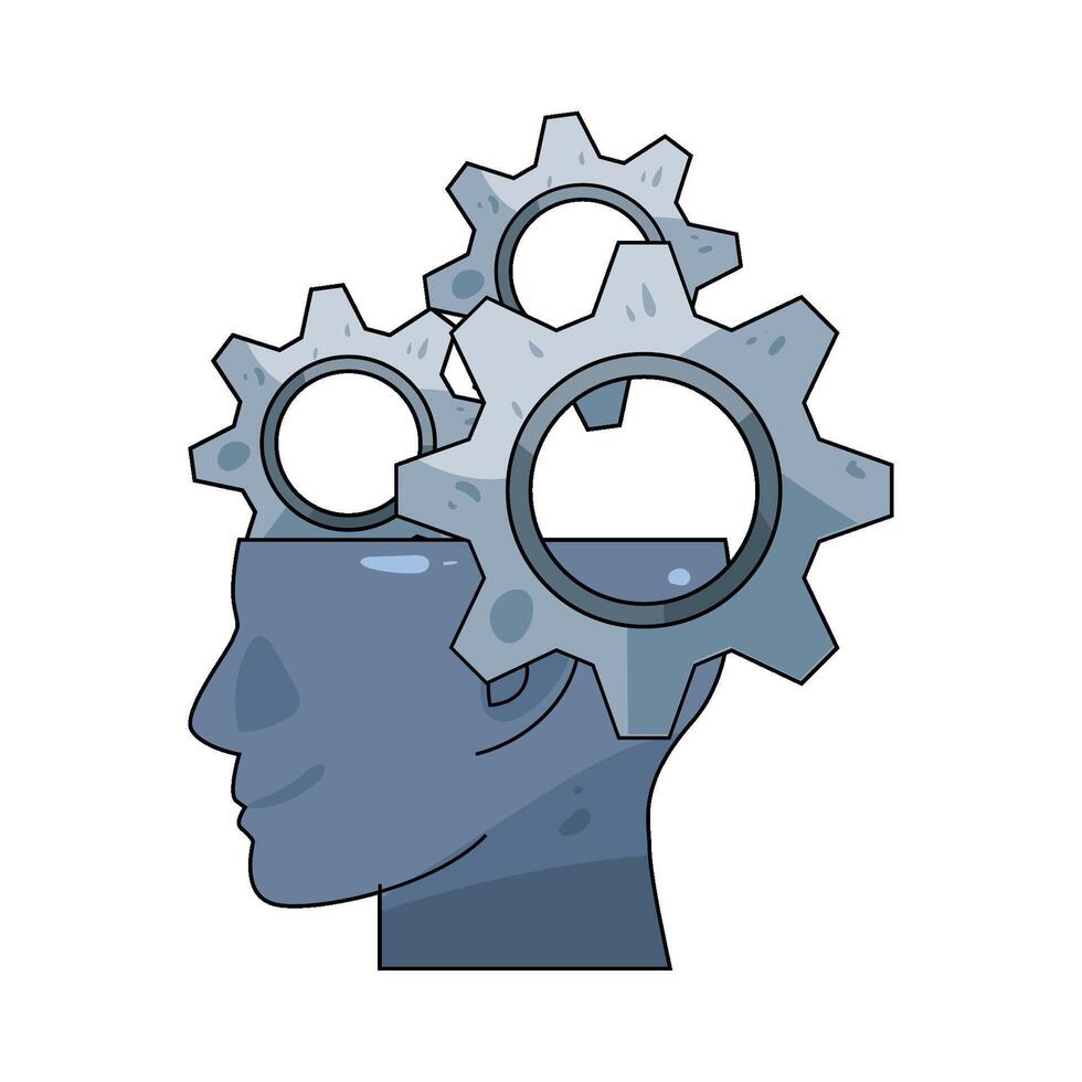 illustration of mind setting vector