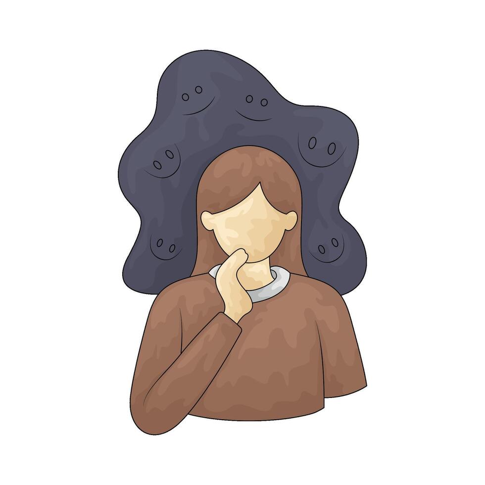 illustration of haunts the mind vector