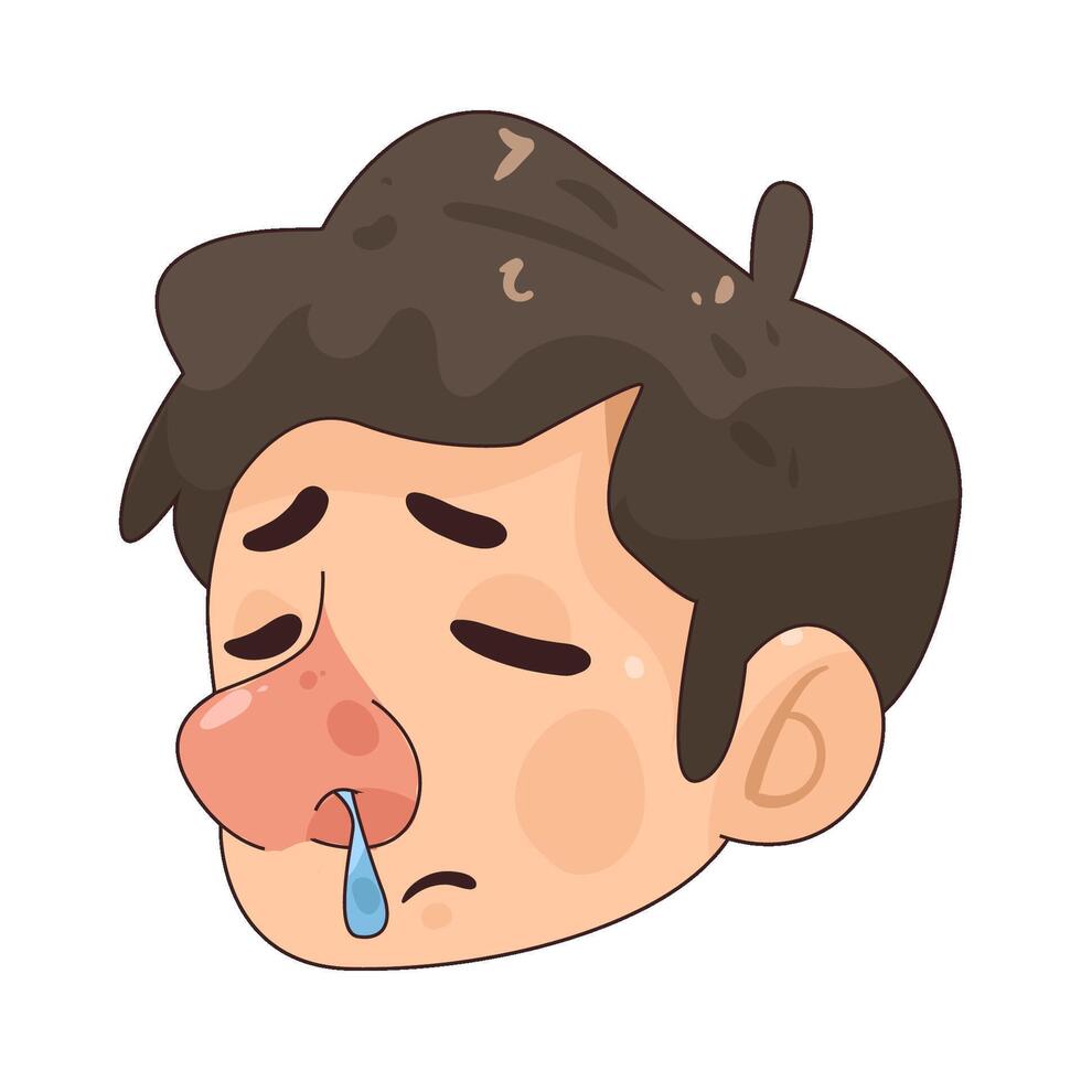 illustration of Runny nose vector