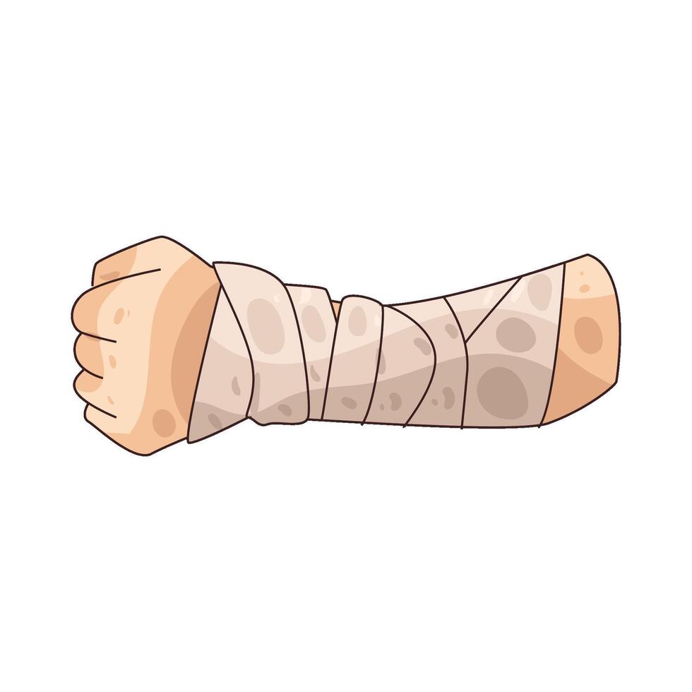 illustration of hand injury vector