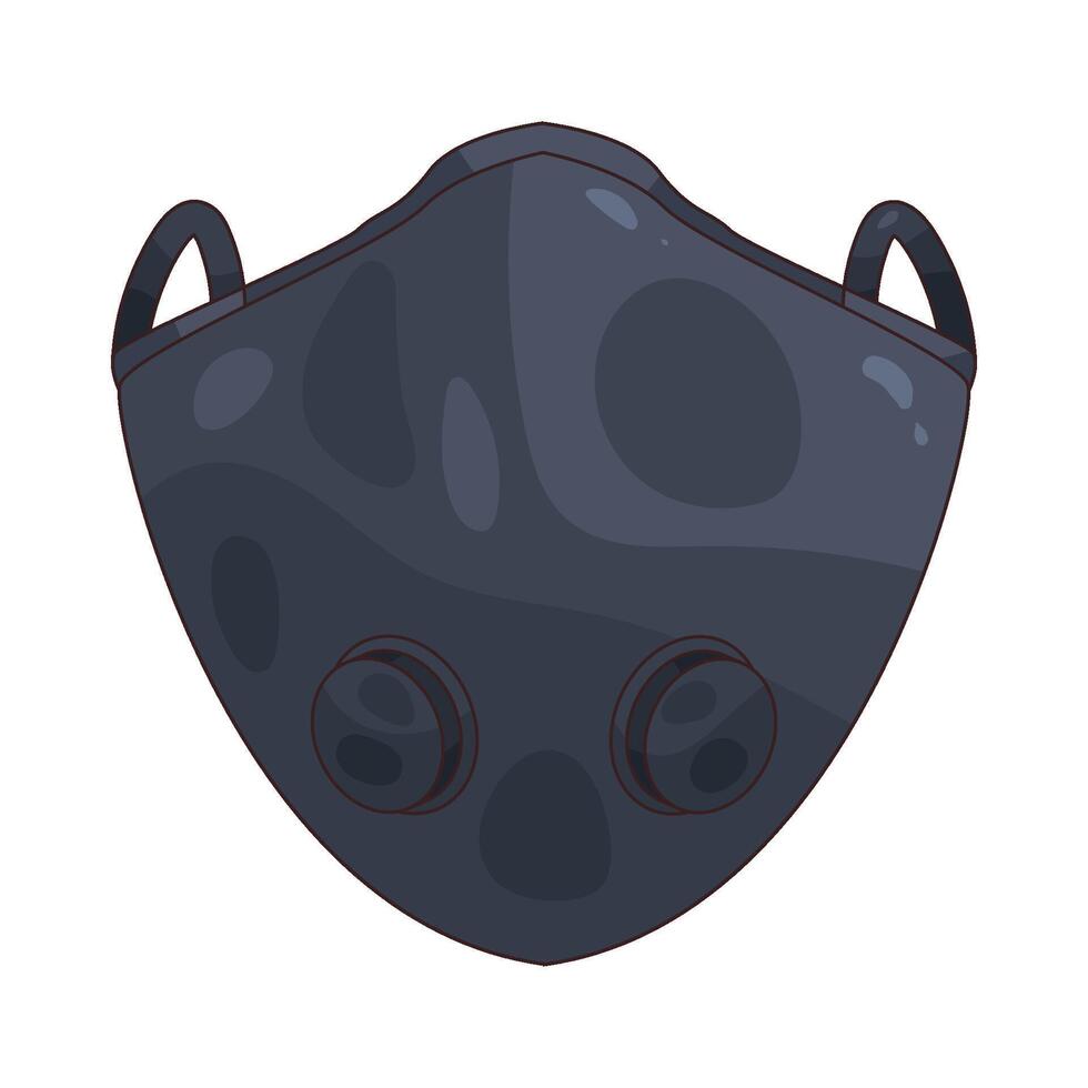 black face mask vector
