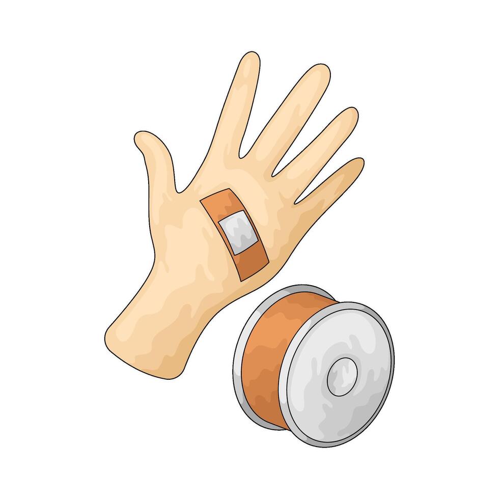 hand bandage illustration vector