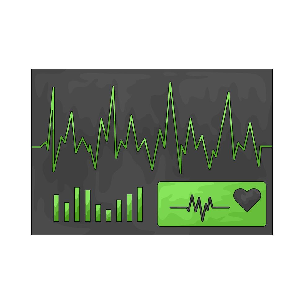illustration of ECG Monitor vector