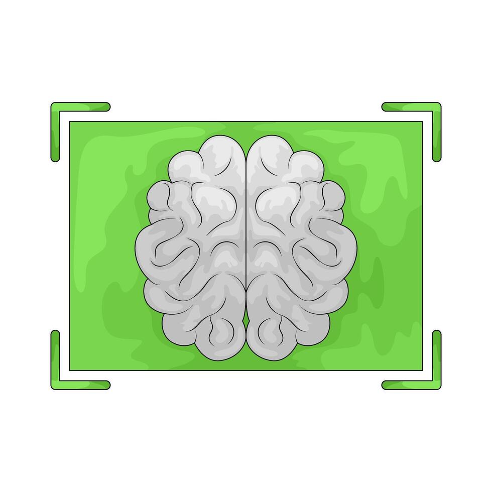 illustration of brain scan vector