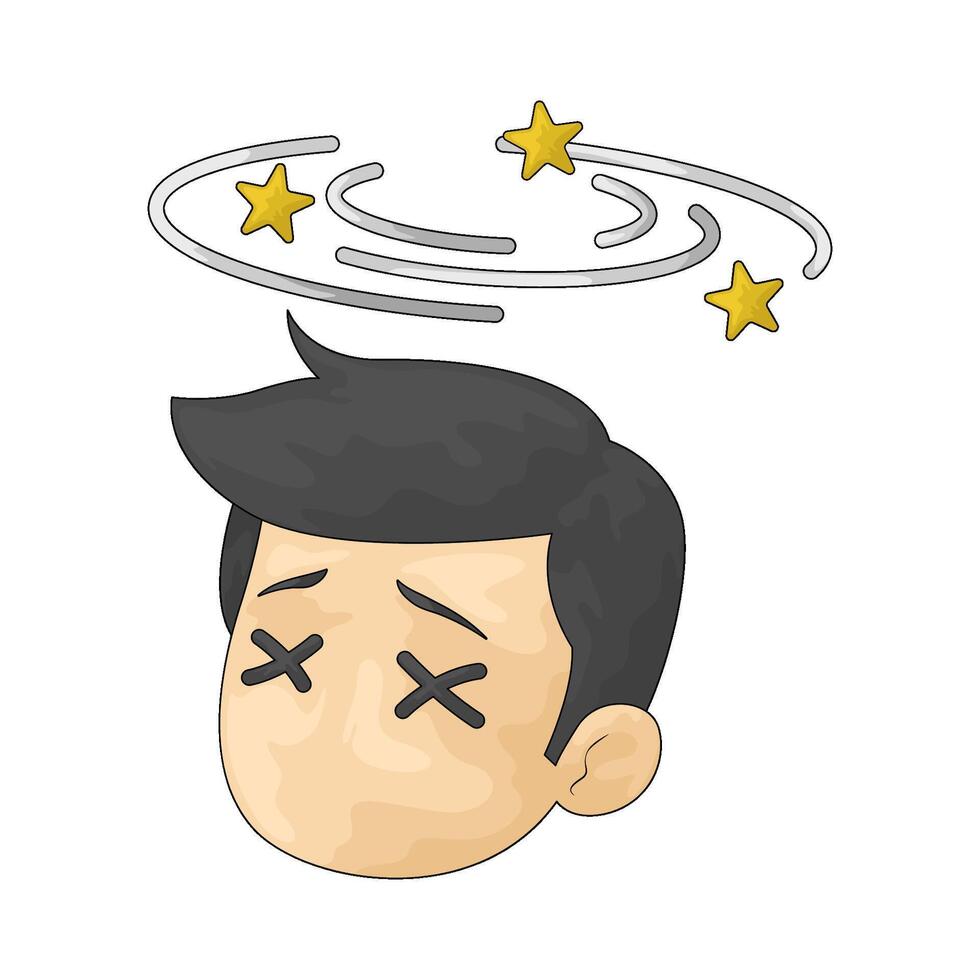 illustration of Dizziness vector