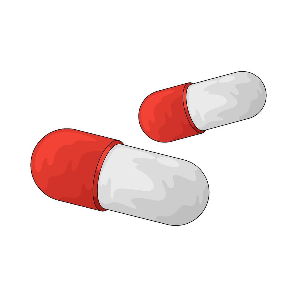 two capsule illustration vector