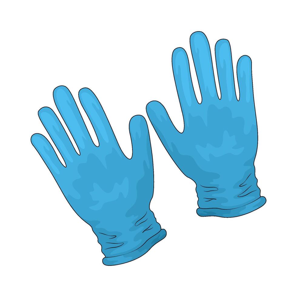 medical rubber glove vector