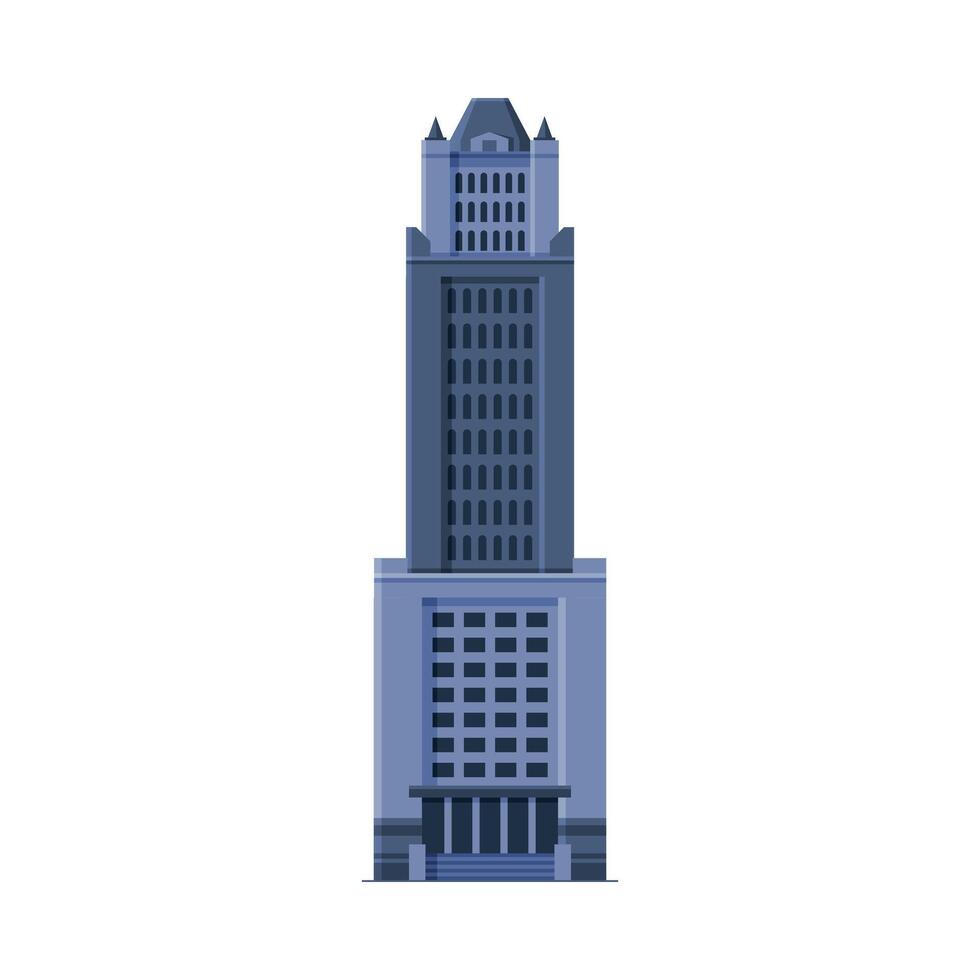 Downtown Skyscraper, Modern City Business or Residential Building Illustration vector