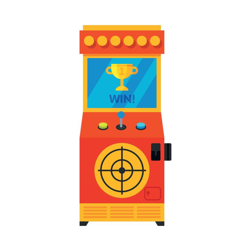 Arcade Game Machine, Amusement Gaming Machinery Illustration vector