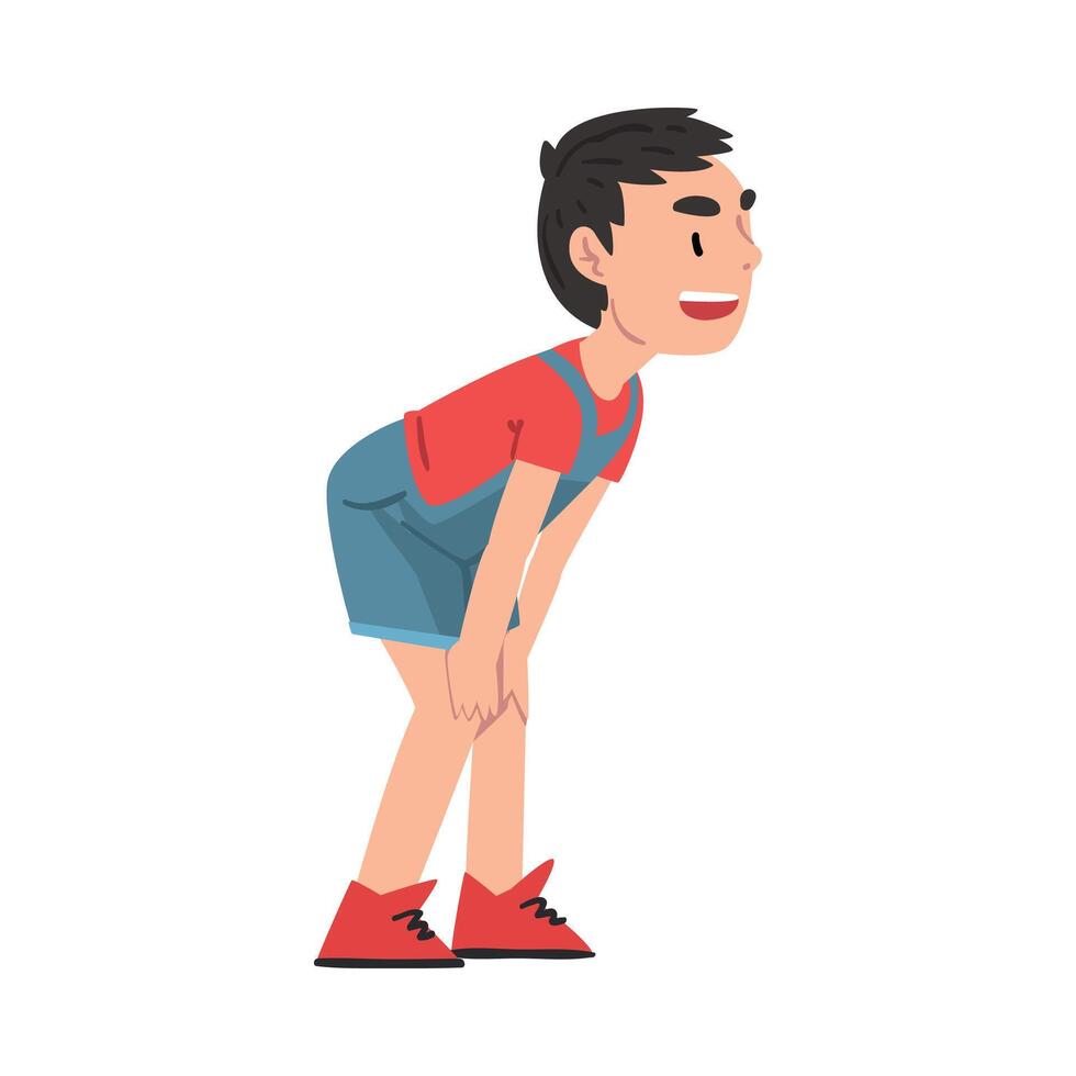 Bully Boy Mocking at Someone, Hoodlum Child, Bad Child Behavior, Mockery and Bullying at School Concept Cartoon Style Illustration vector