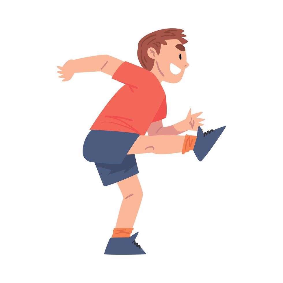 Bully Boy Character, Hoodlum Child Fighting, Bad Child Behavior Cartoon Style Illustration vector