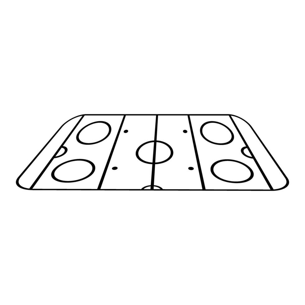Hockey field icon . Hockey rink illustration sign. Hockey logo. vector