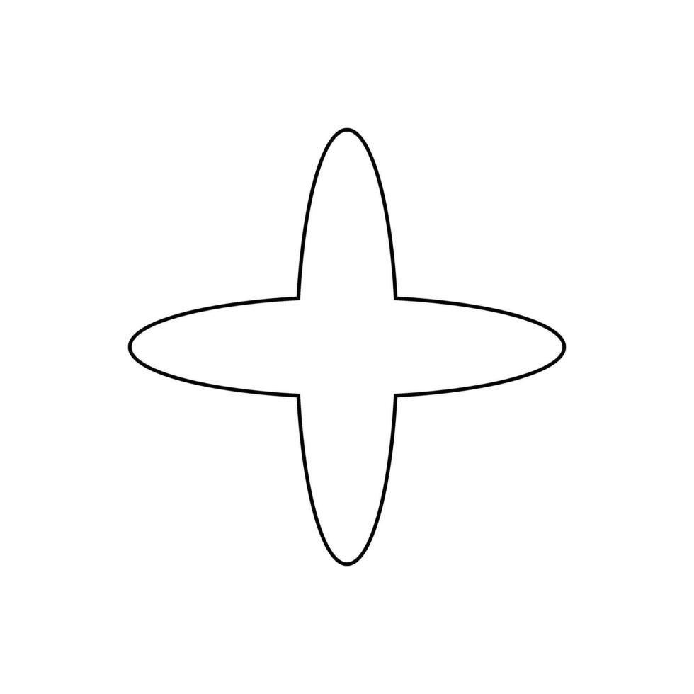 illustration of a simple black and white star on a white background vector