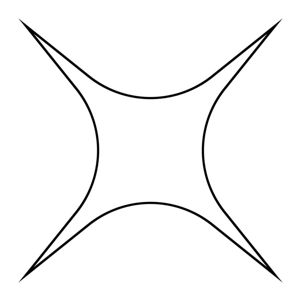 Geometric shape in the form of a star. illustration. vector