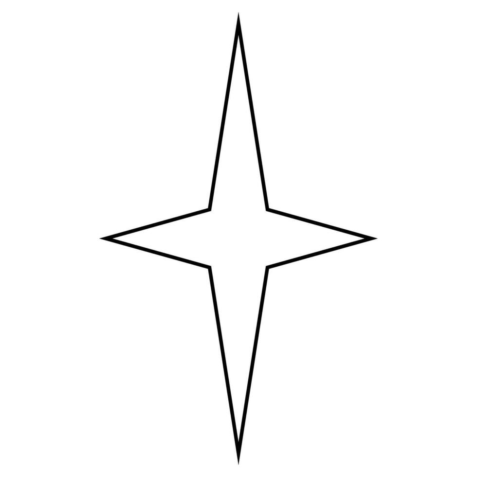 Star icon. Simple illustration of star sign for web design isolated on white background. vector