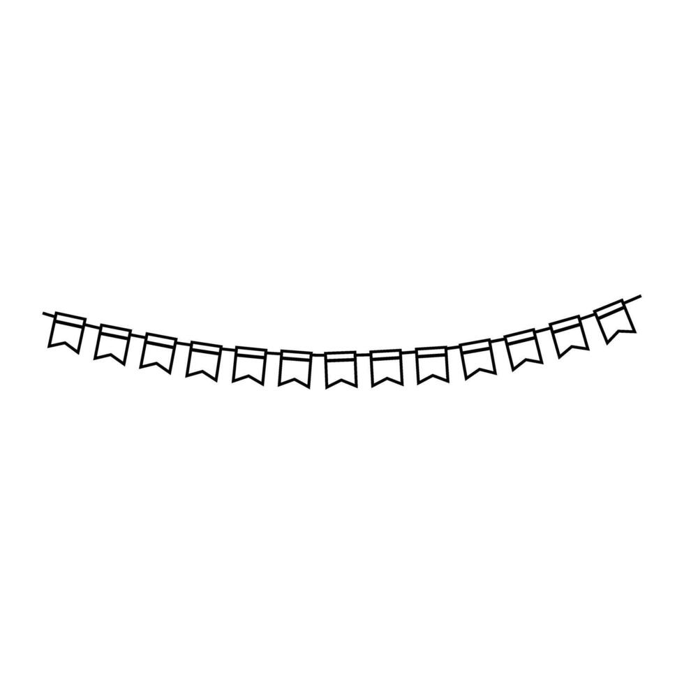 Garland icon. Outline illustration of garland icon for web. vector